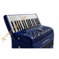 Scandalli Air 34 key 84 bass 4 voice Scottish tuned blue with sparkle finish piano accordion, MIDI options available